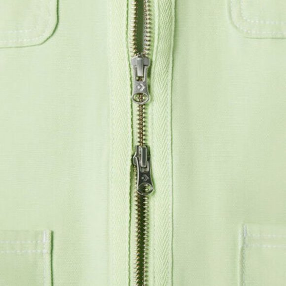 💖MEGA SALE💖Converse Mens 10020896-A07 Zip Front Long Sleeve Shirt Cotton Green - Picture 8 of 12